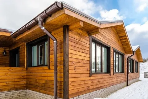 Отделка дома имитацией бруса