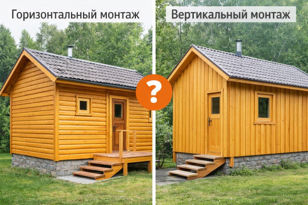 Горизонтальный и вертикальный монтаж