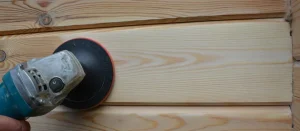 шлифовка перед покраской имитации бруса