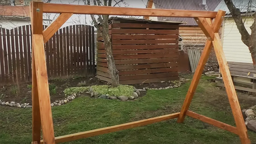 Каркас для качелей из бруса